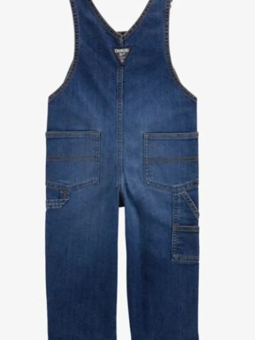 NWT OshKosh B'Gosh Toddler Denim Overalls Dark Wash Baby Boy Jean Overalls 2T - Picture 4 of 5